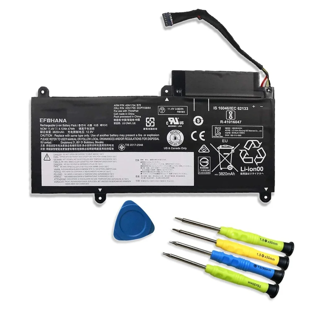 EFOHANA 45N1754 Battery for Lenovo ThinkPad E450 E455 E460 E465 E470 E475 47Wh